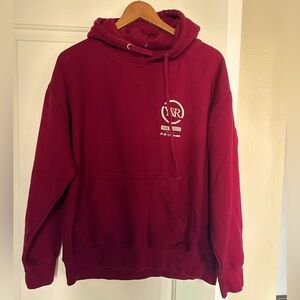 Young & Reckless Hoodie Sweatshirt Large Maroon